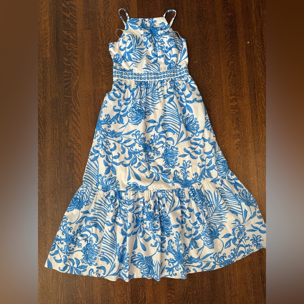 Lilly Pulitzer Charlese Cotton Maxi Dress, NWOT, size 10